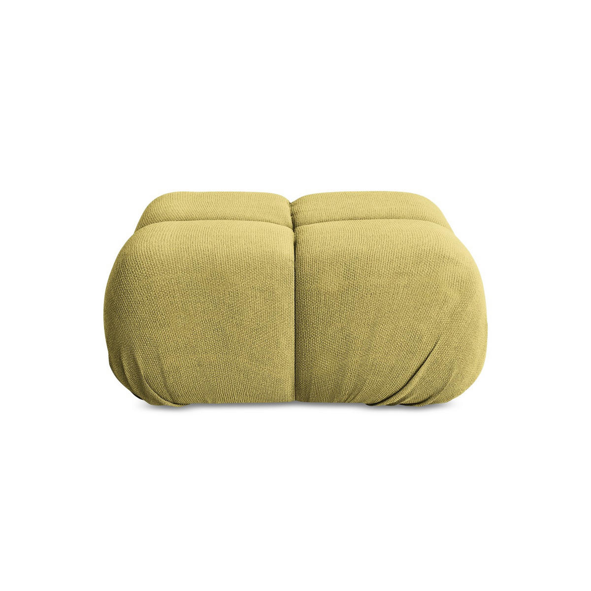 POUF Chenille Stoff Grün - Limette/Schwarz, Kunststoff/Textil (95/41/95cm) - LaMiaSofa