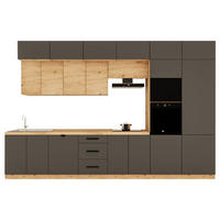 KÜCHENZEILE 400 cm - Langen KL9-M400 in Grau / Artisan Eiche - Eiche Artisan/Grau, Holz (400/248/58cm)