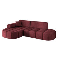 ECKSOFA Ottomane Links LIVO-L1 - 252x173x79,5 cm Bordeauxrot - Bordeaux, Holzwerkstoff/Textil (252/173cm) - ALTDECOR