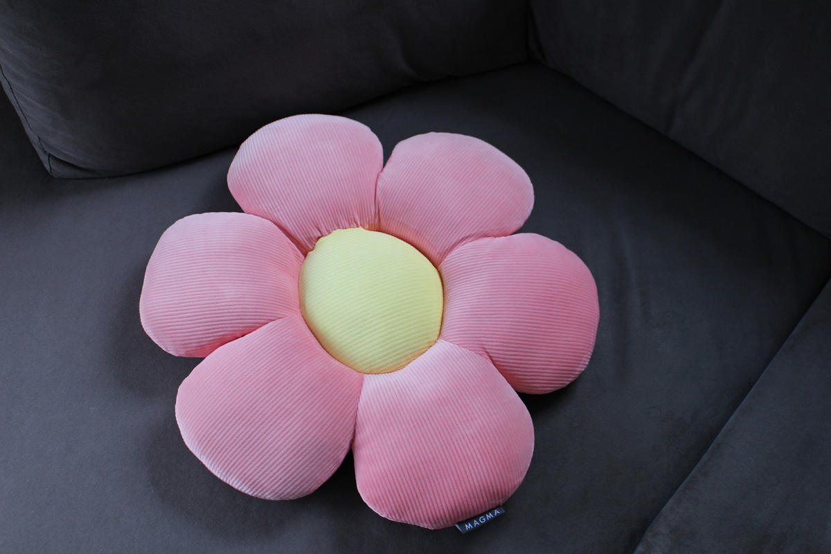 DEKOKISSEN Minnie Blume - Pink, Textil (50cm) - Magma Heimtexx