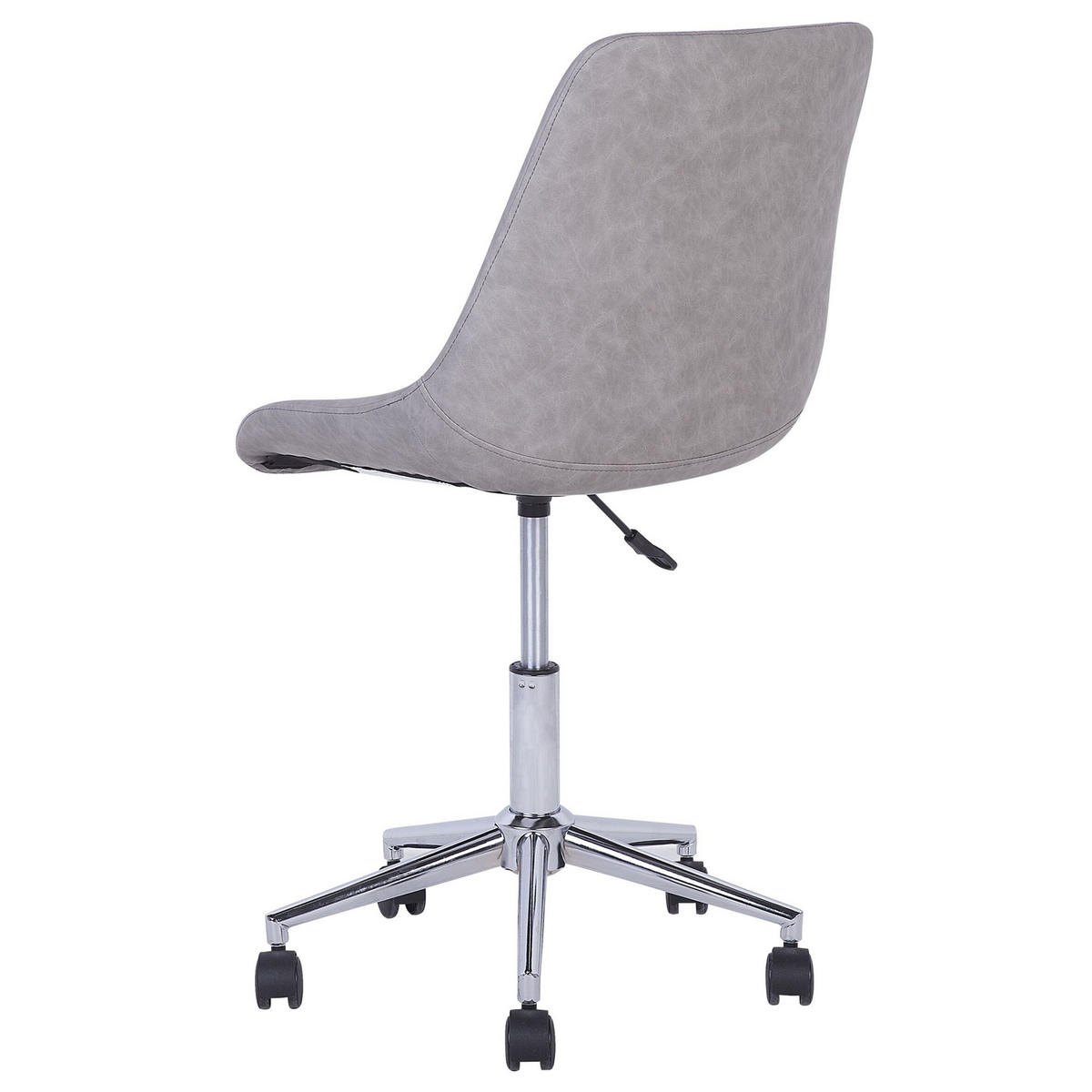 BÜROSTUHL Kunstleder Grau Maribel - Grau, Textil/Metall (57/83/57cm) - Beliani