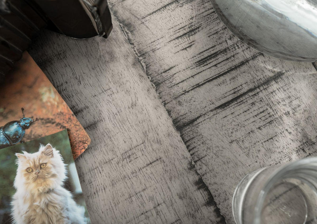 ESSTISCH rund Mango 100x100x80 grau lackiert HEAVY INDUSTRY #156 - Grau, Holz (100/100/80cm) - Massivmoebel24