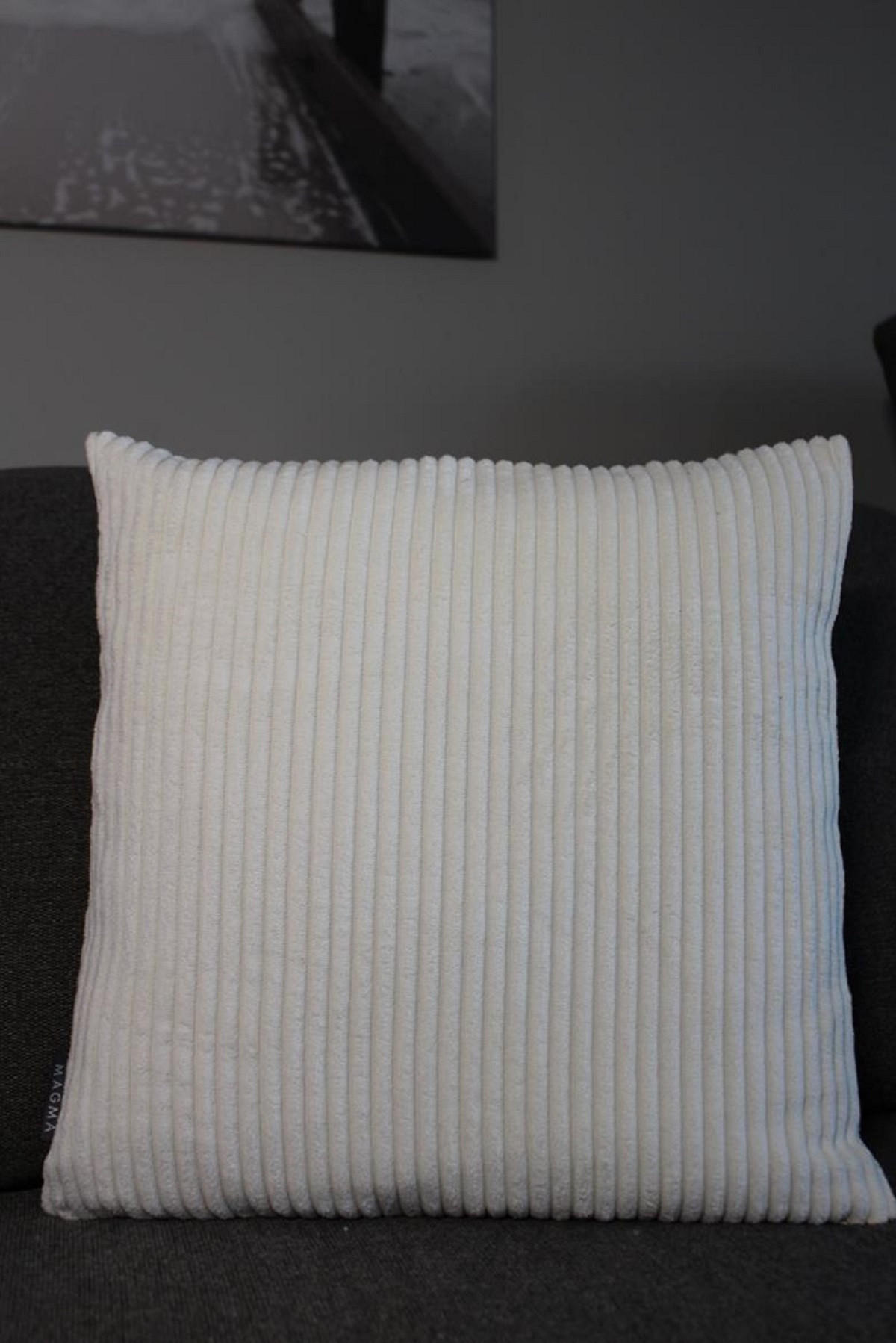 KISSENHÜLLE Shara Cord Look elfenbein - Creme, Textil (45/45cm) - Magma Heimtexx
