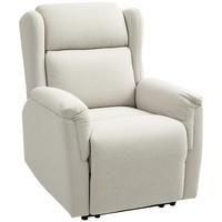 RELAXSESSEL, Fernsehsessel mit Liegefunktion, TV-Sessel mit Taschenfederkern - Beige, Textil/Metall (80/101/94cm) - HOMCOM