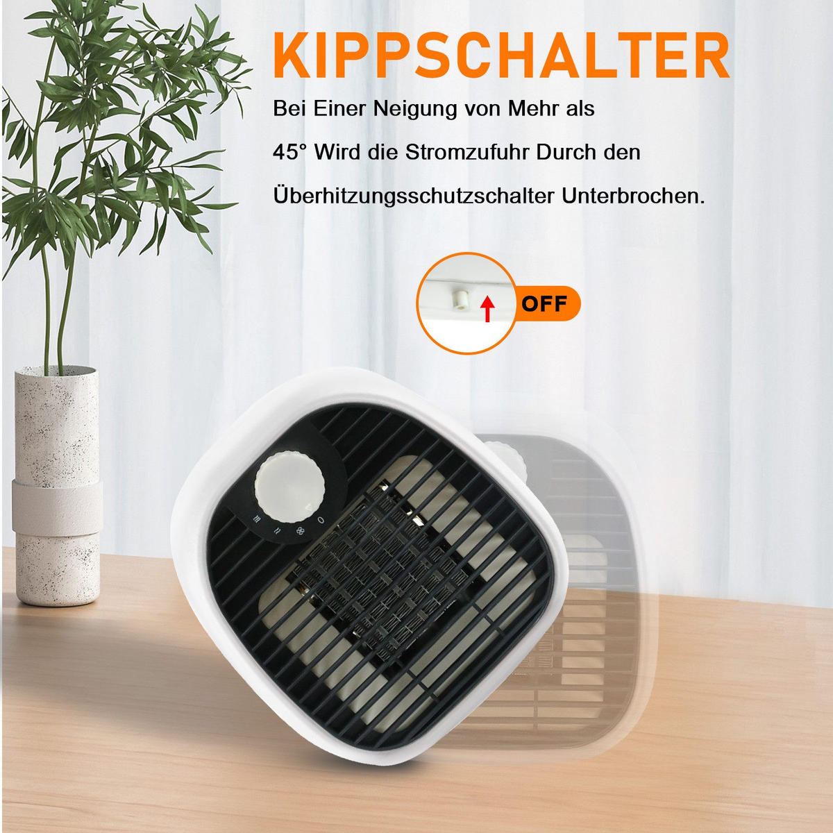 HEIZUNGSLÜFTER Feuerfänger - Weiß, Kunststoff (19/13.5/20cm) - Nettlife
