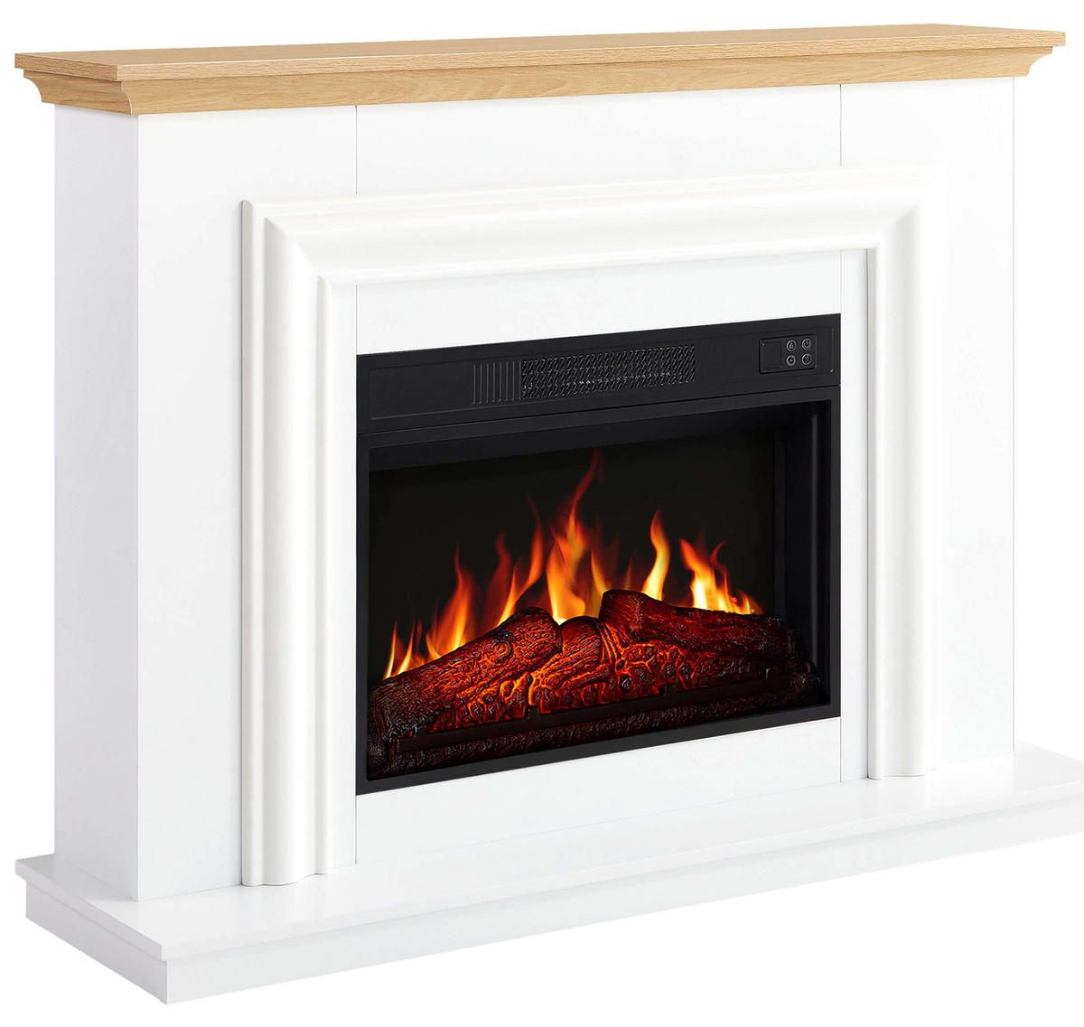 ELEKTROKAMIN Marbelya AF23S Weiß – Breite 107 cm, 3D-Flammeneffekt, LED-Beleuchtung, Heizfunktion - Weiß, Glas/Holzwerkstoff (114/87.3/33cm) - ArtiFlame