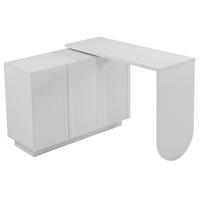 SCHREIBTISCH Weiß mit 360° Drehfunktion Flexibler Eckschreibtisch & Sideboard - Weiß, Holzwerkstoff (40/110/75cm) - Urban Meuble