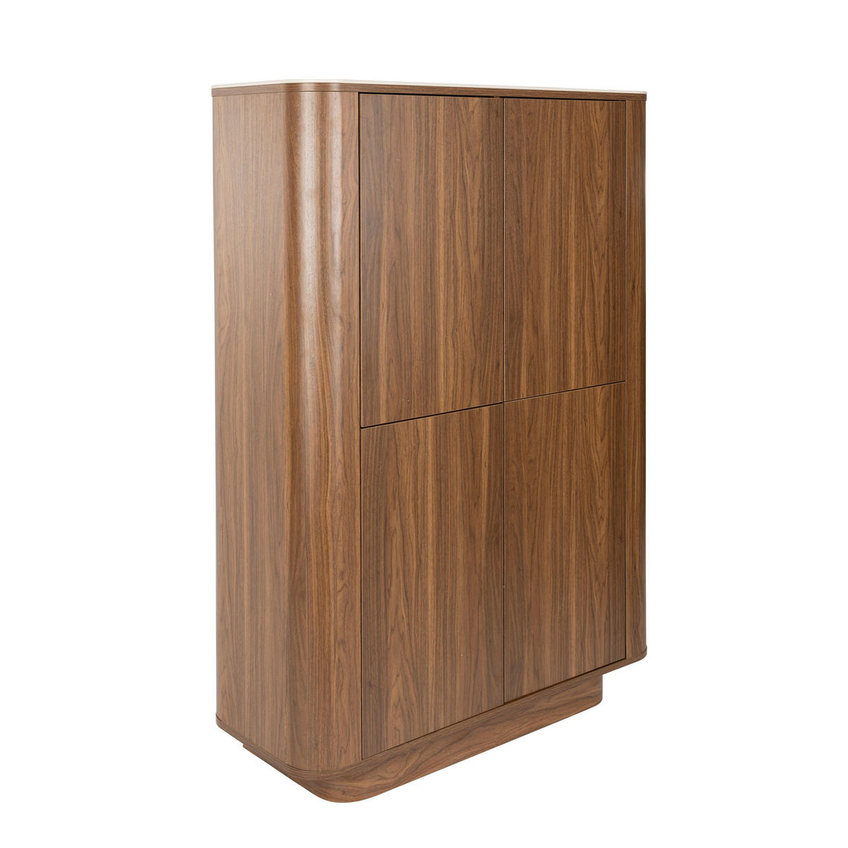 AUFBEWAHRUNGSSCHRANK Almira Marmoroptik Walnussfarbe - Braun, Holzwerkstoff (100/140/40cm) - Housecraft Living