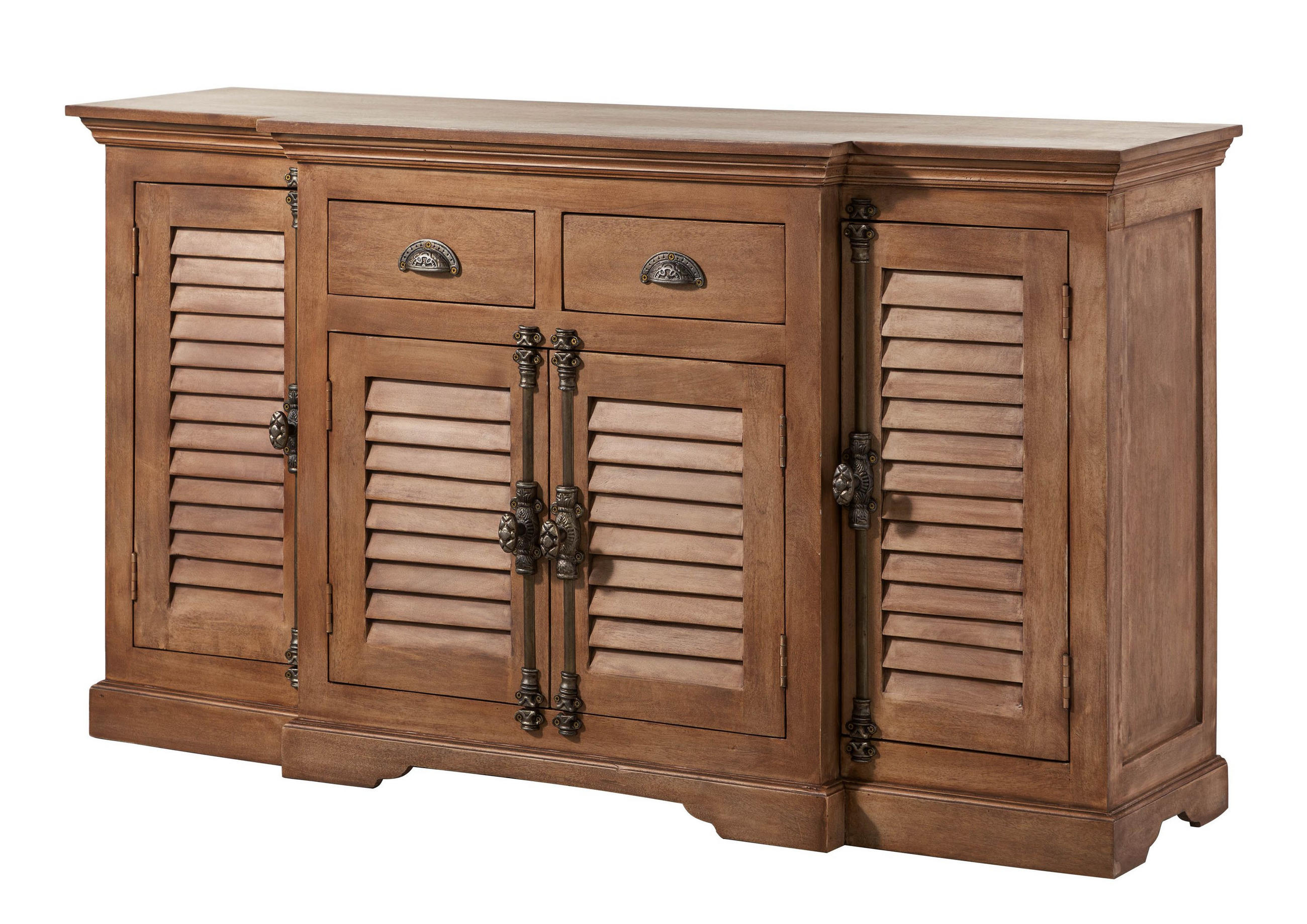 SIDEBOARD Mango 160x45x90 beige geölt TOULOUSE #08 - Beige, Holz (160/90/45cm) - Massivmoebel24