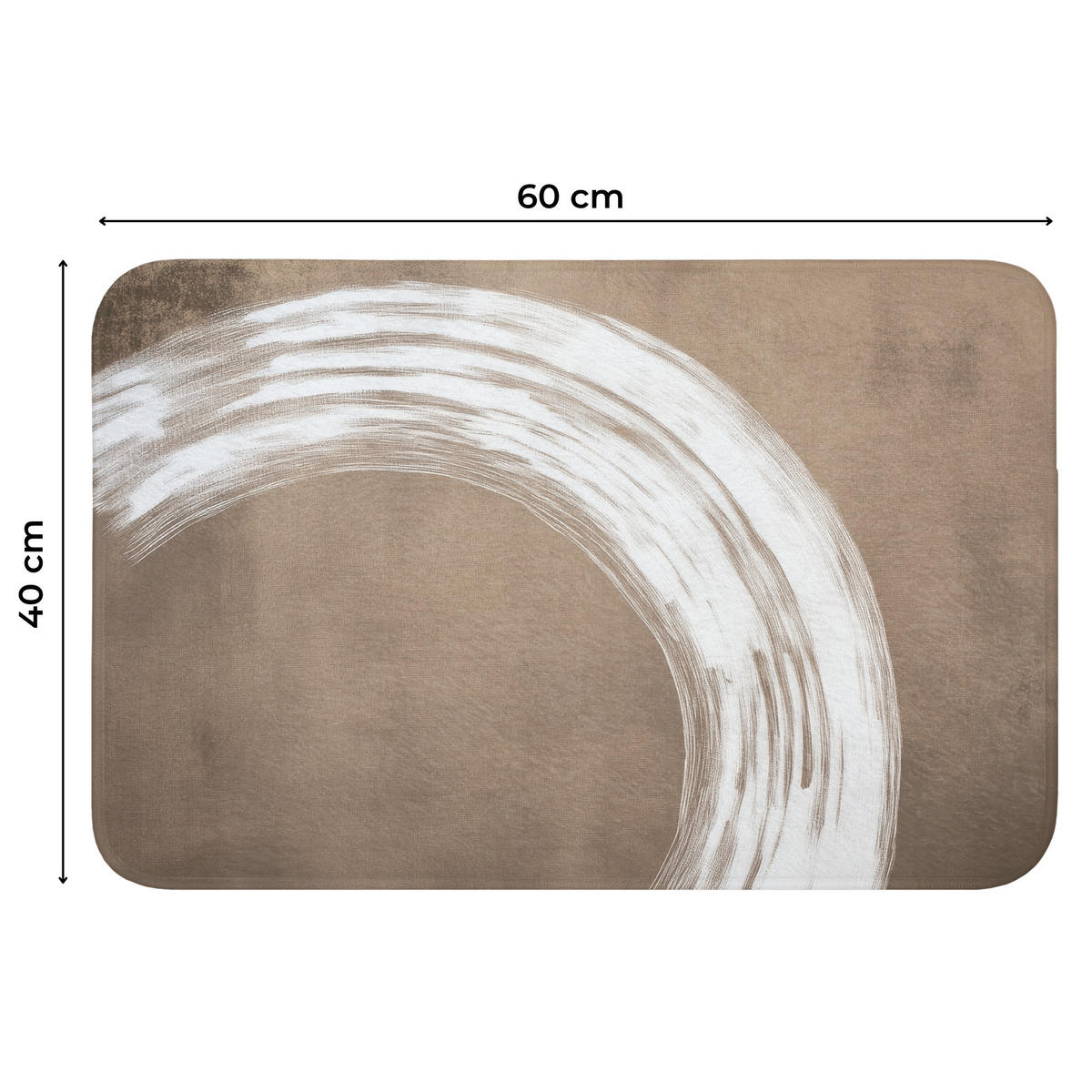 WC PŘEDLOŽKA Barva - hnědá - Japandi 60x40 cm - barva mokka, textil/plast (60/1cm) - OnlyWow