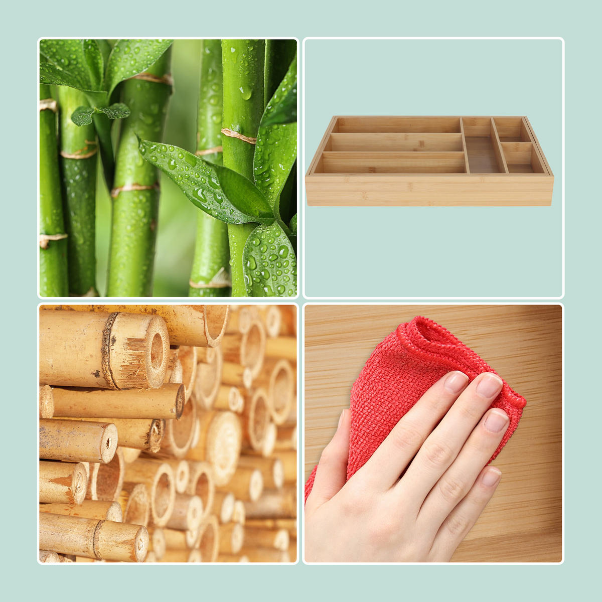 BESTECKKASTEN - Hellbraun, Holz/Holzwerkstoff (49.5/6.5/47.5cm) - Relaxdays