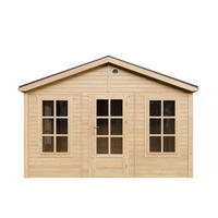 GARTENHAUS HOLZ M735 370 x 360 cm - Naturfarben, Holz (382/267/394cm) - Timbela