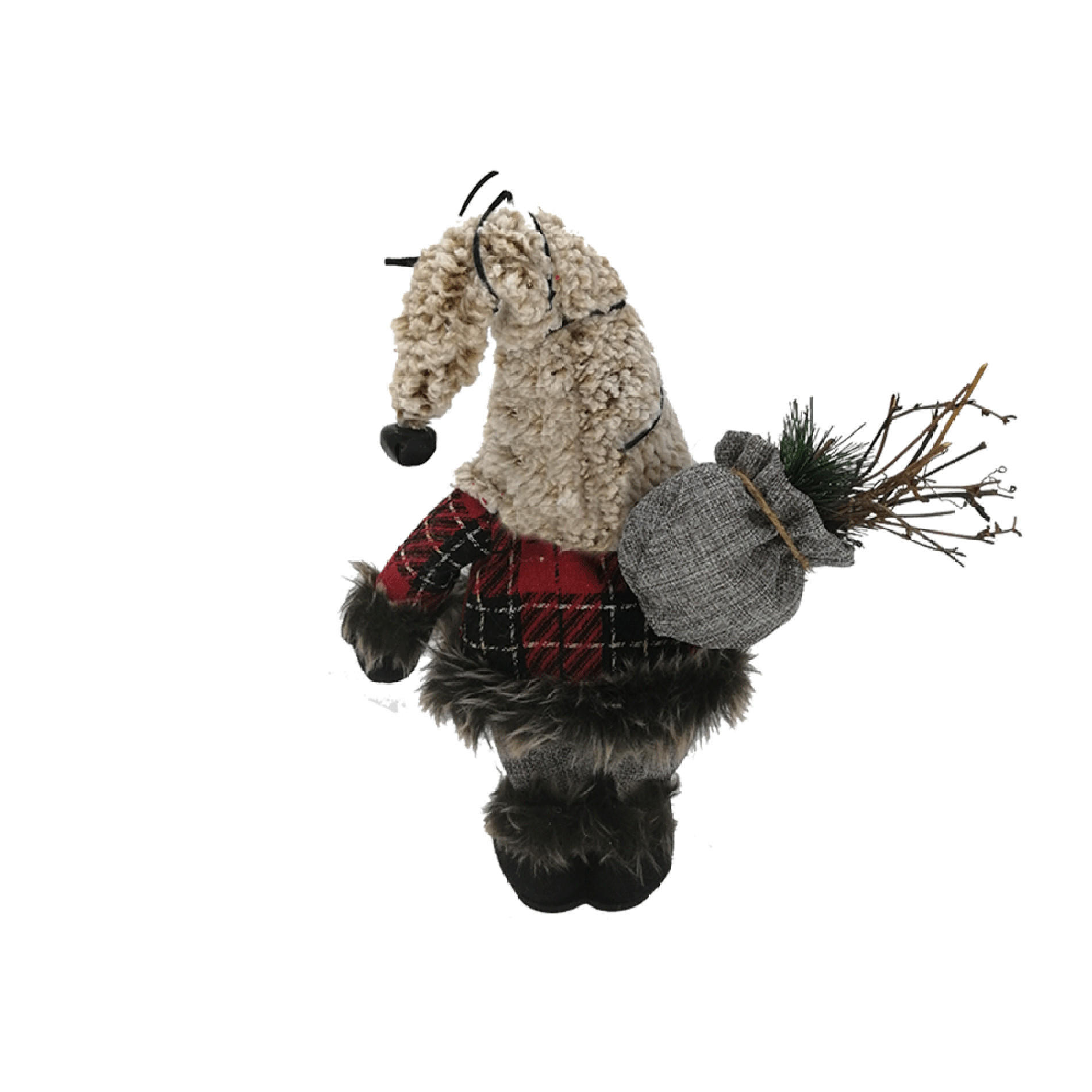 WEIHNACHTSMANN GNOM Grau 14/19/33 cm - Grau, Textil (14/33/19cm) - Mobili Rebecca