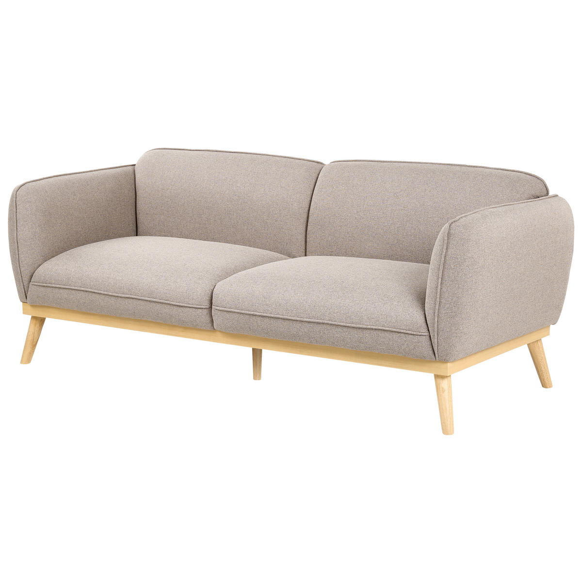SADA POHOVEK 5-místná Látka Světle hnědá Ljung - hnědá/světle hnědá, textil (210/82/82cm) - Beliani