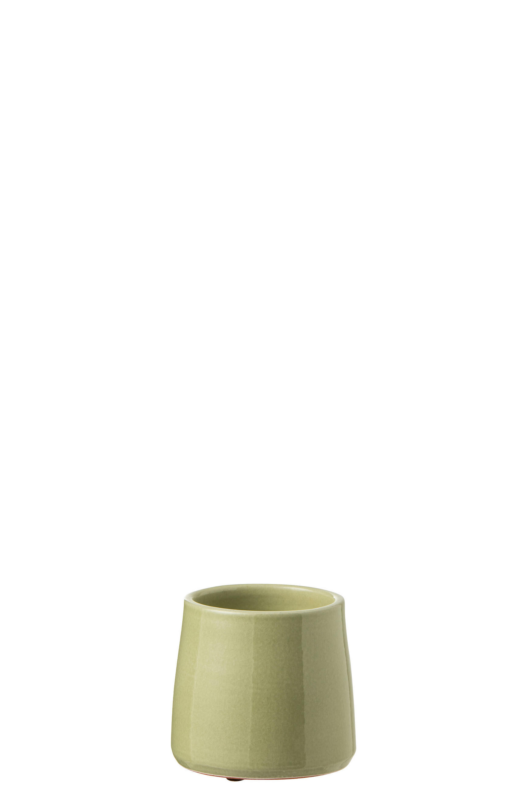 BLUMENTOPF RUND - Töpferei - Grün - XS - 2er set - Ø 13,5 cm - Grün, Keramik (13.5/13cm) - J-Line