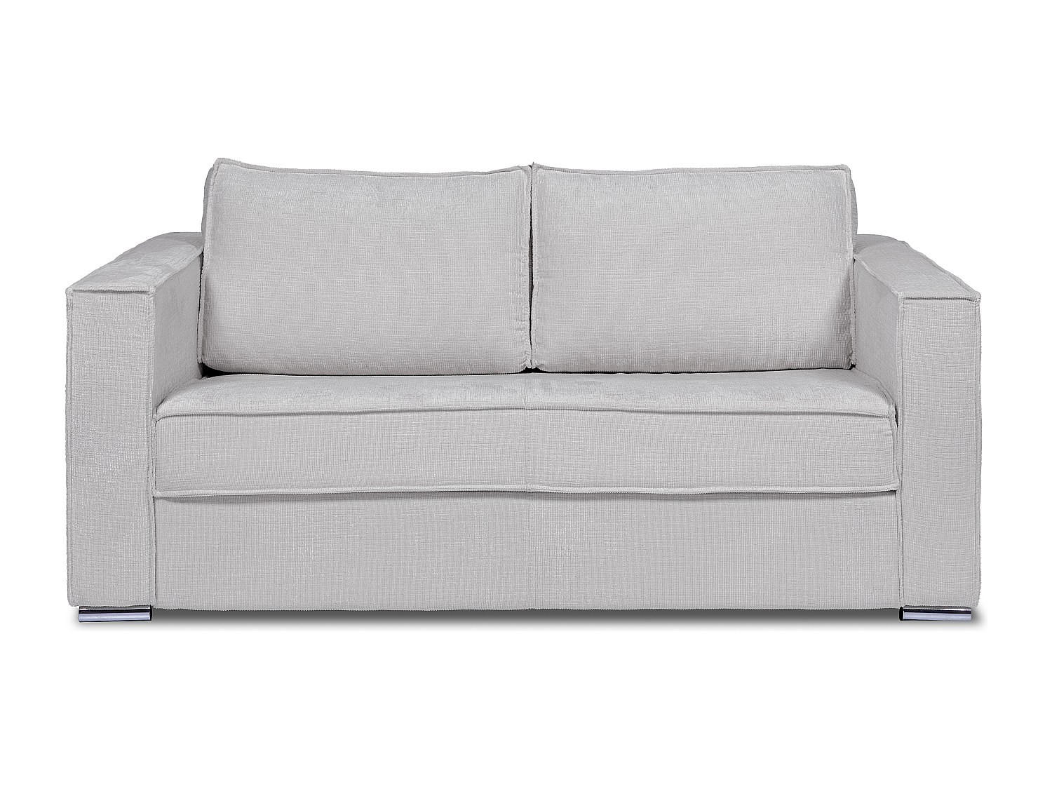 SCHLAFSOFA - 4 Personen - stoff - hellgrau Loreto - Hellgrau, Textil (215/90/223cm) - Vente-Unique