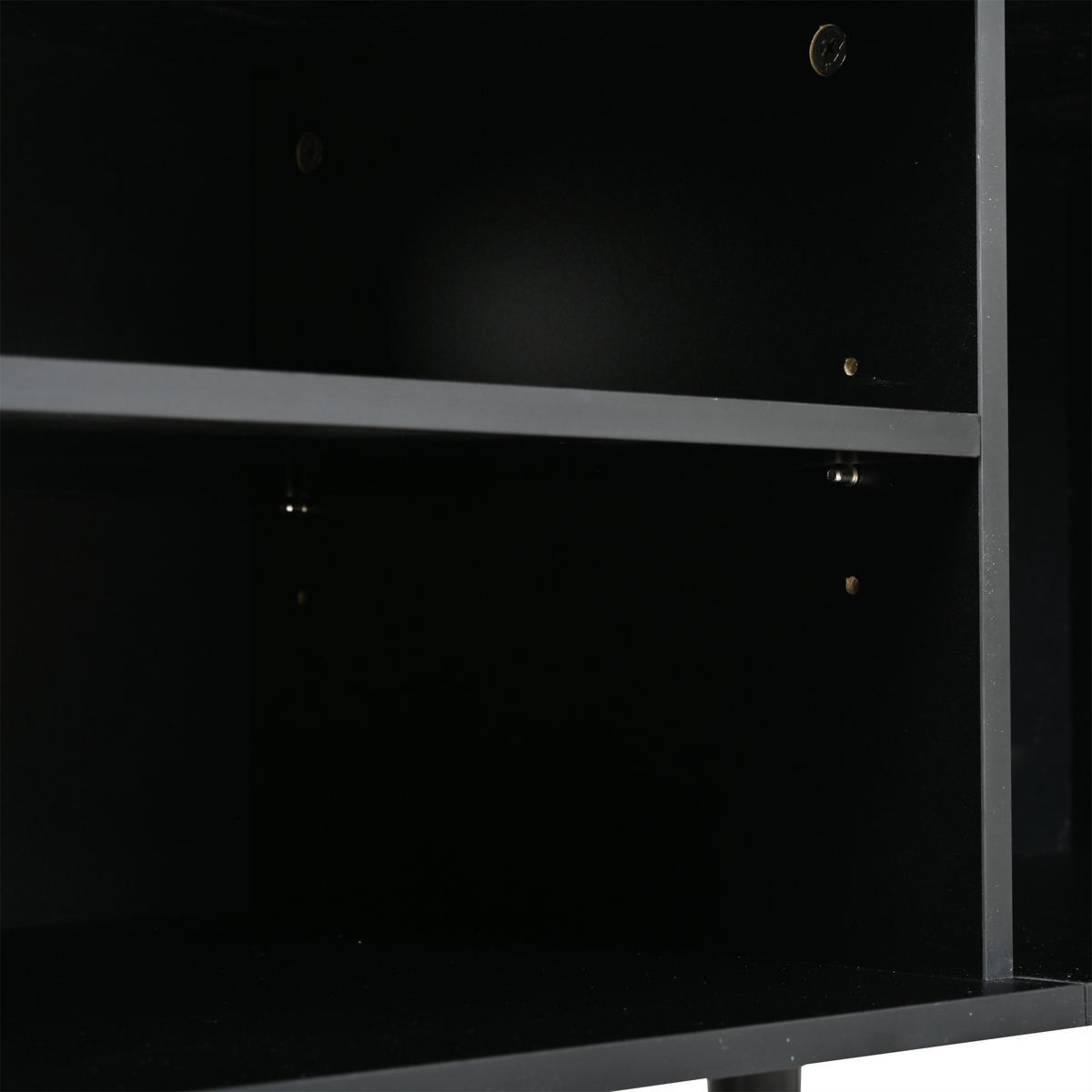 TV-LOWBOARD holzwerkstoff schwarz & holz-optik für tvs bis 70 zoll - Schwarz, Holzwerkstoff (175/53/39.5cm) - Urban Meuble