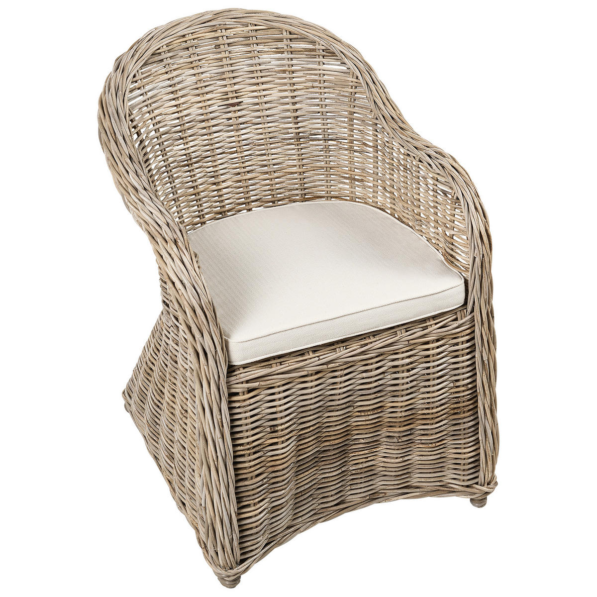 GARTEN SESSEL Beige Susua II - Beige/Naturfarben, Naturmaterialen (56/87/68cm) - Beliani