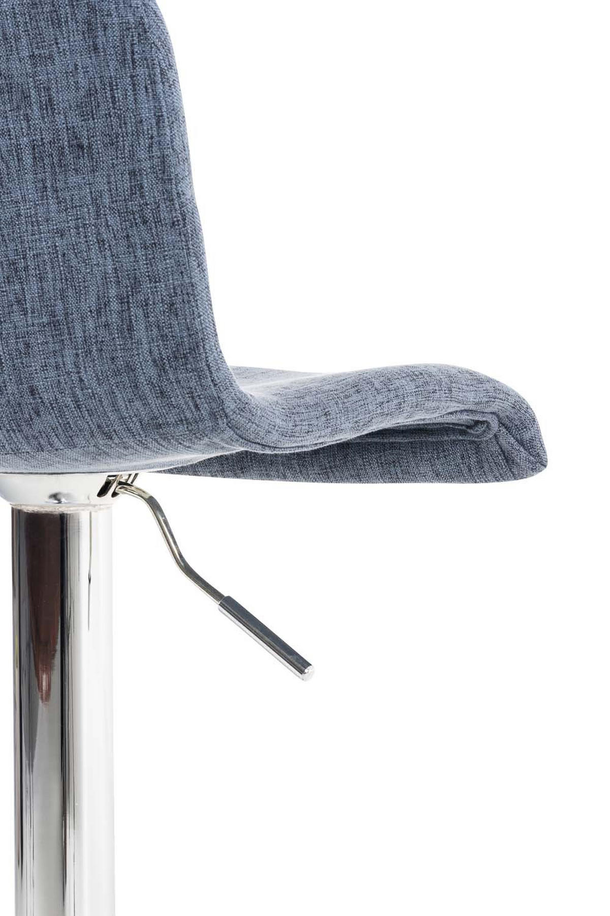 BARHOCKER BERLIN Blau Stoff - Blau, Textil/Metall (39/84/36cm) - DELUKE