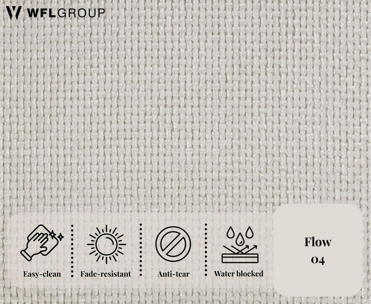 ECKSOFA Marion mit Schlaffunktion & Bettkasten in Chenille Creme, Rechts 267/154/83 cm - Creme/Schwarz, Kunststoff/Textil (267/154cm) - WFL GROUP