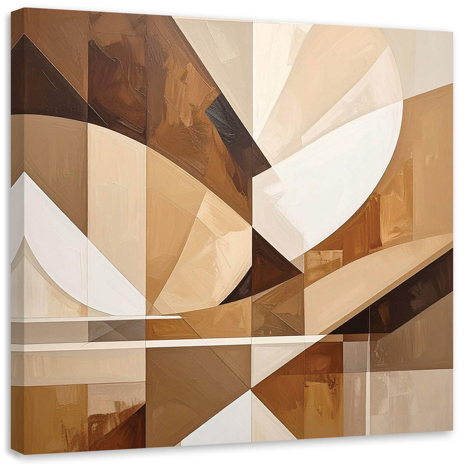 LEINWANDBILD 3D und geometrisch 40x40cm - Beige, Textil (40/40cm) - Feeby