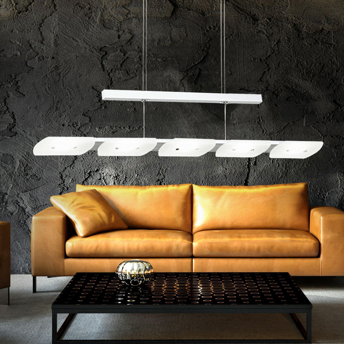 LED HÄNGELEUCHTE TIGHT Weiß Aluminium - Weiß, Glas (89/10/110cm)