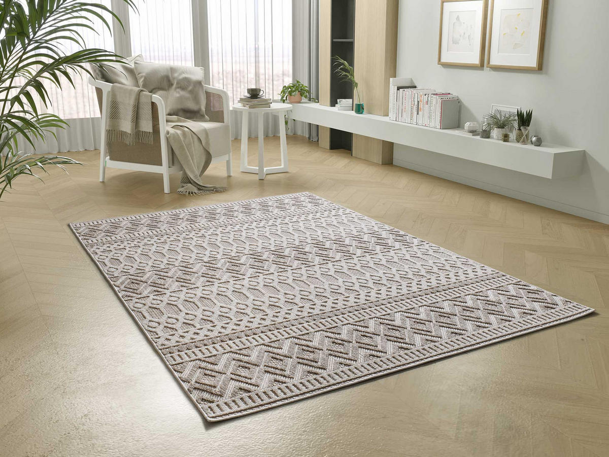 VINTAGE-TEPPICH Beige Element 134/200 cm - Beige, Naturmaterialien/Textil (134/200cm) - Atticgo