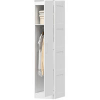 KLEIDERSCHRANK 40/52/180 cm in Weiß mit Kleiderstange und Soft-Close-Tür - Weiß, Holz (52/180/40cm) - BEAOK