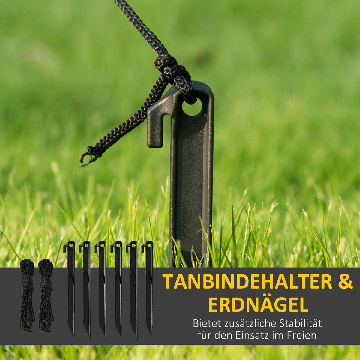 AUFBLASBARES Weihnachts-Rentier 180 cm aufblasbare Weihnachtsdeko mit LED - Gelb, Textil (80/180/155cm) - HOMCOM