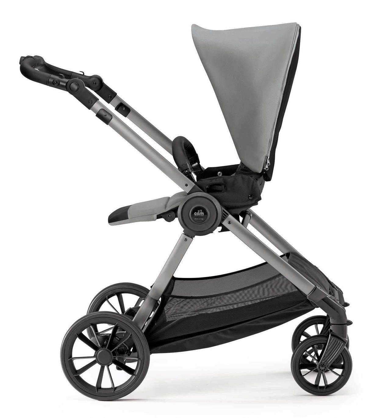 KOMBI-KINDERWAGEN Techno Babila 2in1, klappbar - Anthrazit, Kunststoff (907/552/614cm) - Cam il Mondo del Bambino S.p.A.