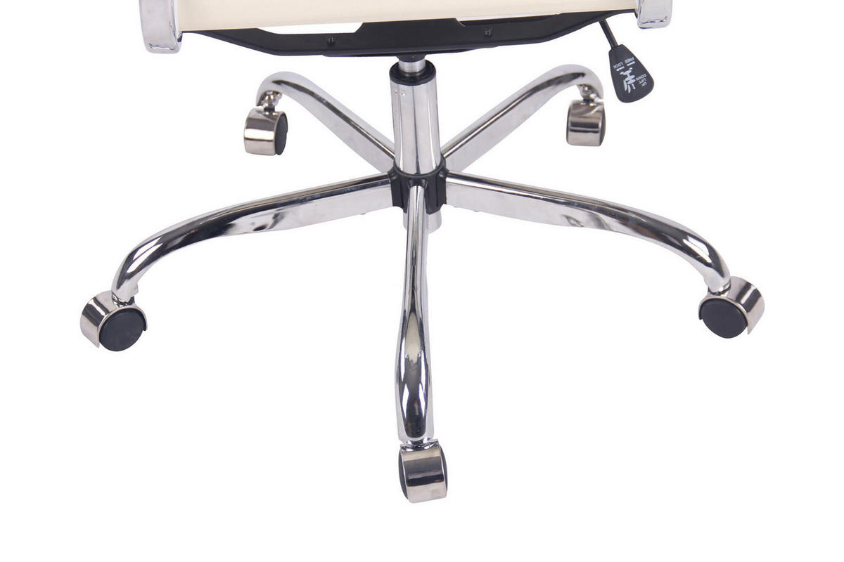 BÜROSTUHL Beta, Kunstleder Creme - Creme, Textil/Metall (58/120/63cm) - TPFLiving
