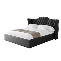 POLSTERBETT mit Bettkasten und Lattenrost, Boxbett ohne Matratze - ZORAN 200x200 Schwarz Kunstleder - Schwarz Hochglanz, Holzwerkstoff/Textil (200/200cm) - ALTDECOR