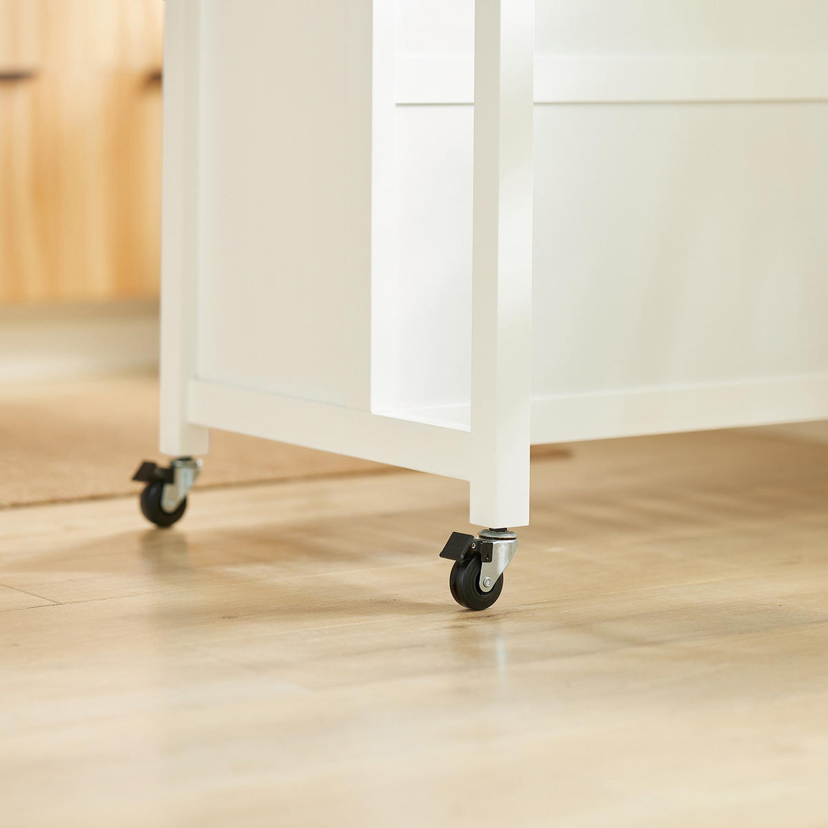 KÜCHENINSEL rollbar Weiß-Natur - Weiß, Holzwerkstoff (100/94/60cm) - SoBuy