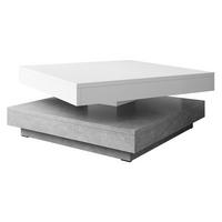 COUCHTISCH Nenani - Hellgrau/Weiß, Holzwerkstoff (70/70/34cm) - MIRJAN24