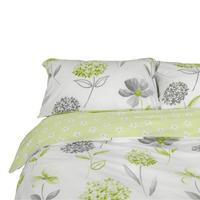 WENDEBETTWÄSCHE Blumen - Grün, Textil (230/220cm) - Homescapes