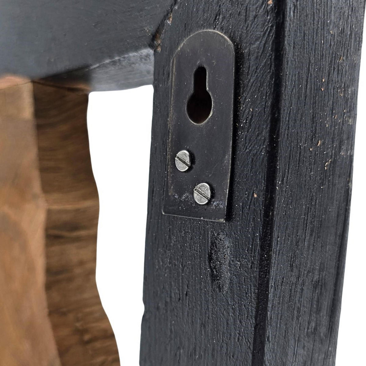 WANDDEKO Sprig 25x25 cm, Teak Wurzelholz massiv sdhwarz-braun - Naturfarben, Holz (25/25/4cm) - CREEDWOOD