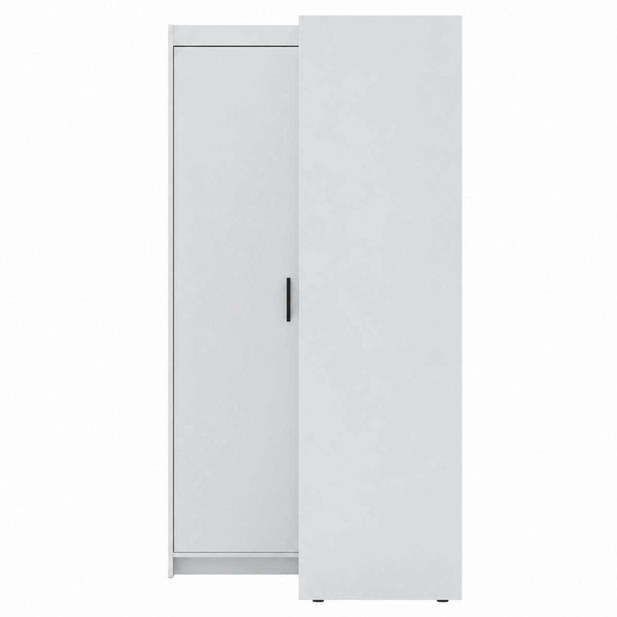 ECKSCHRANK Elena mit 2 Türen, 95x95 cm, Weiß - Weiß, Holzwerkstoff (95/190.5/95cm) - Beautysofa