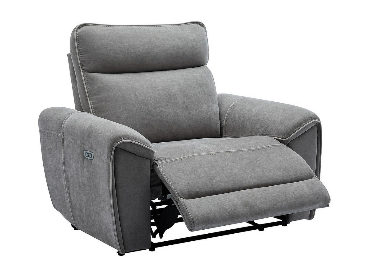 RELAXSESSEL elektrisch - Stoff - Grau - DJARALO - Grau, Textil (120/106/96cm) - Vente-Unique