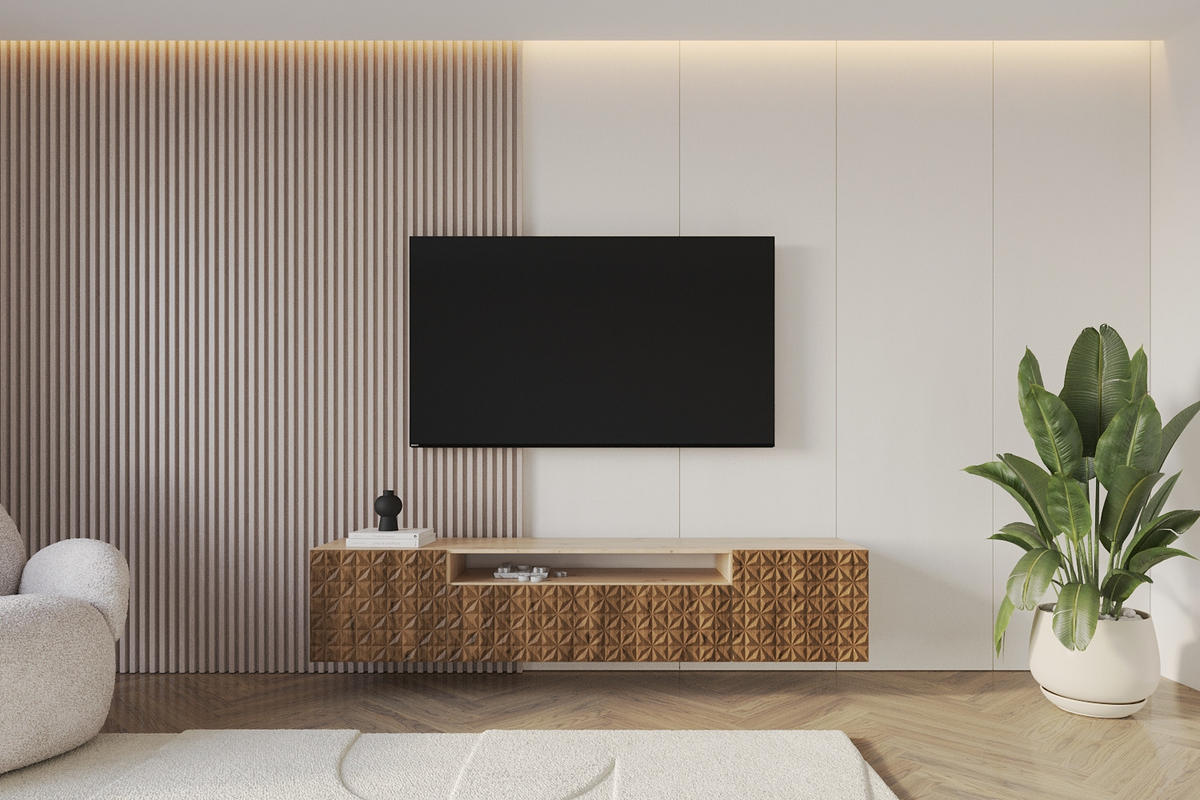 LOWBOARD VIRA-W 200x40x41 cm - Artisan / Katania - Eiche Wotan, Holzwerkstoff (200/40/41cm) - ALTDECOR