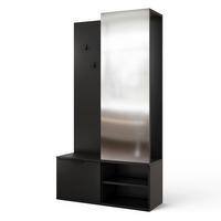 VITRINE Ondine Schwarz - Schwarz, Holzwerkstoff (100/180/35cm) - Petits-meubles