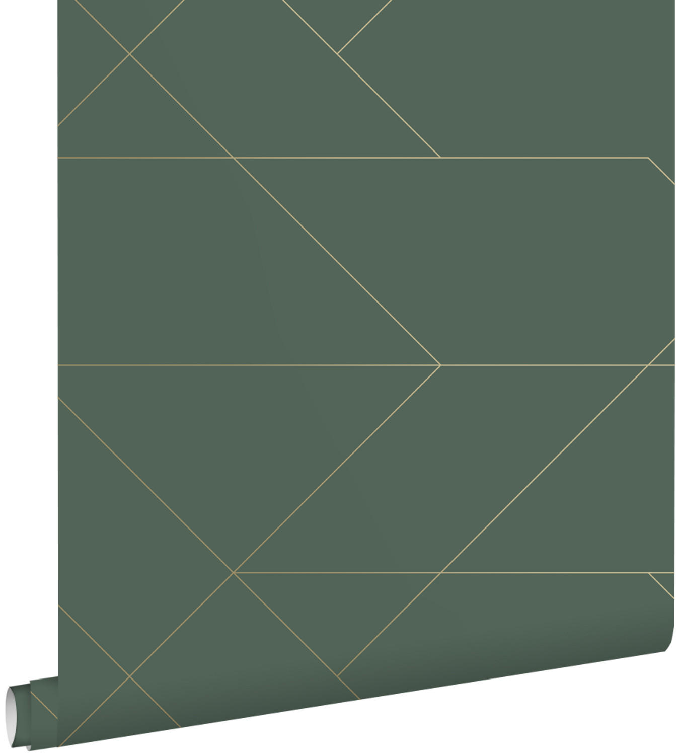 TAPETE grafische Linien 53 cm x 10.05 m - Grün, Papier (53/1000cm) - ESTAhome