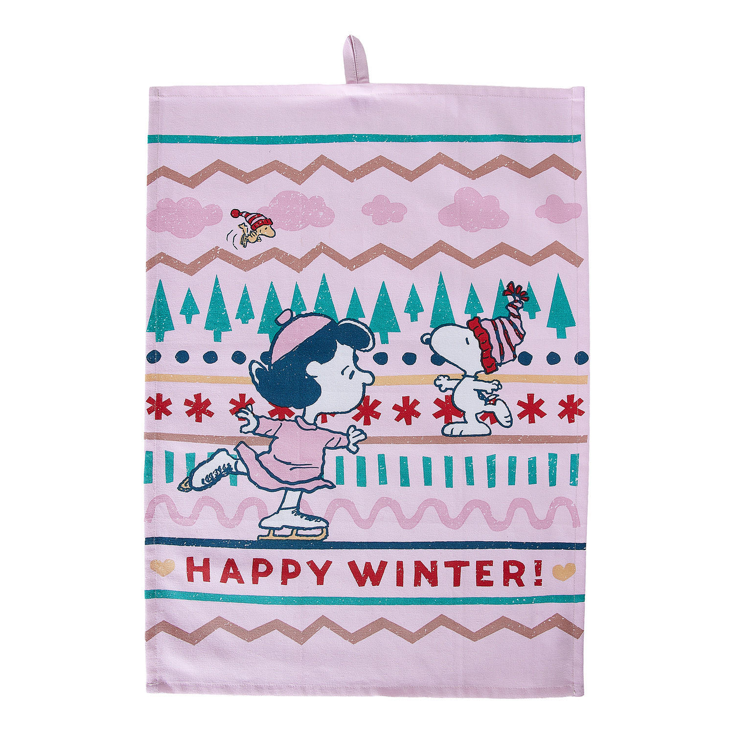 GESCHIRRTUCH Peanuts Schlittschuh - Weiß, Textil (38/54cm) - Butlers