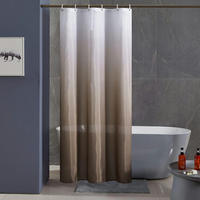 DUSCHVORHANG Textil 100 x 200 cm Weiß nach Taupe - Multicolor, Textil (100/200cm)