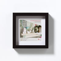 BILDERRAHMEN Stockholm 3D Holzr. 20x20 cm, SCHWARZ - Schwarz, Holzwerkstoff (23.1/23.1/3.25cm) - walther design