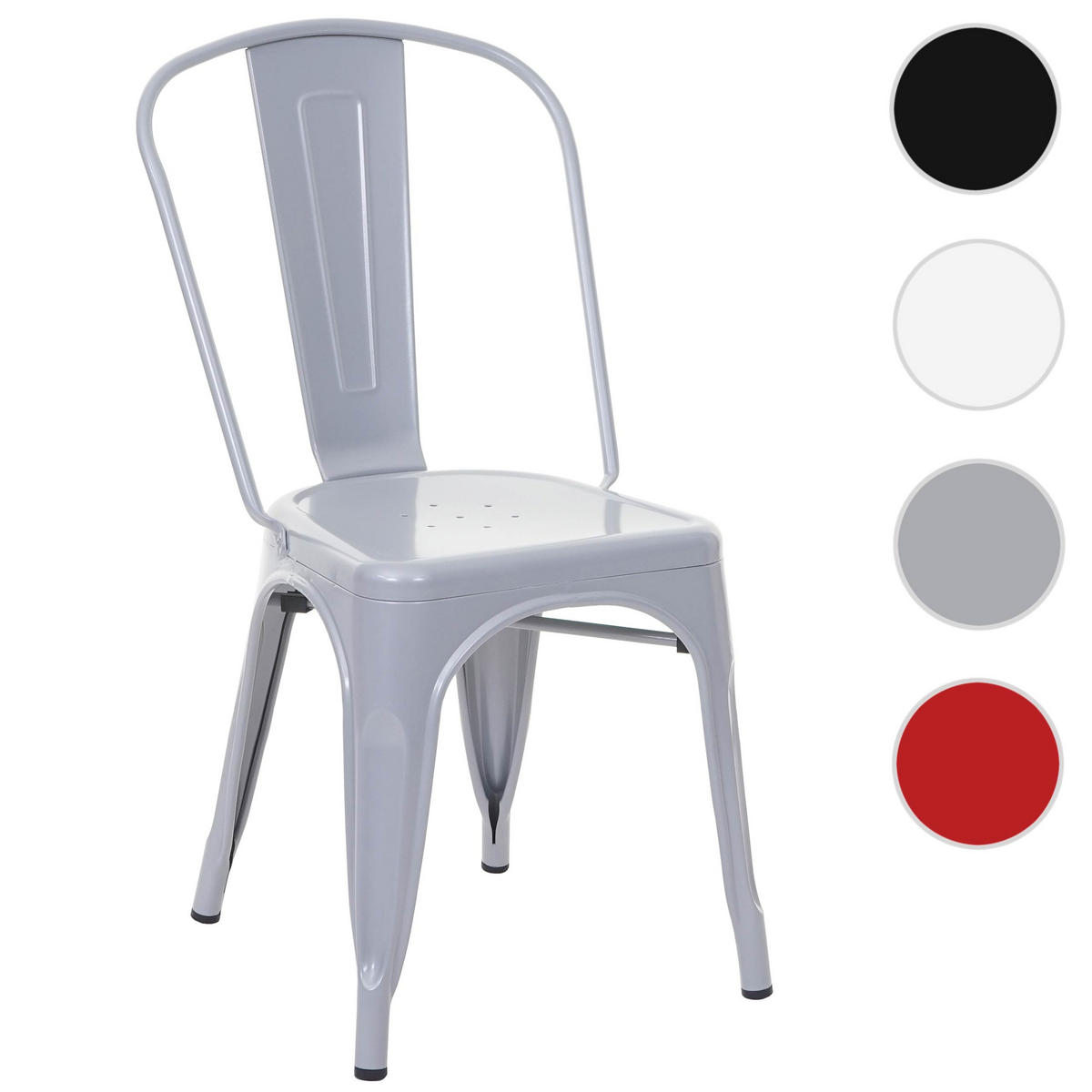 STUHL METALL Grau - Grau, Metall (45/87/43cm) - MCW