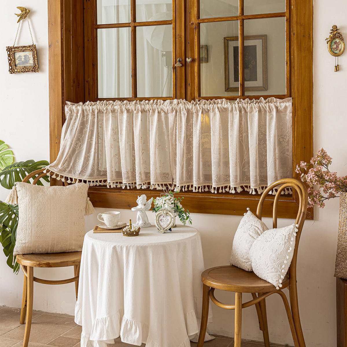 KURZE GARDINEN, Beige,1 Stück, 100/60 cm - Beige, Textil (100/60cm)
