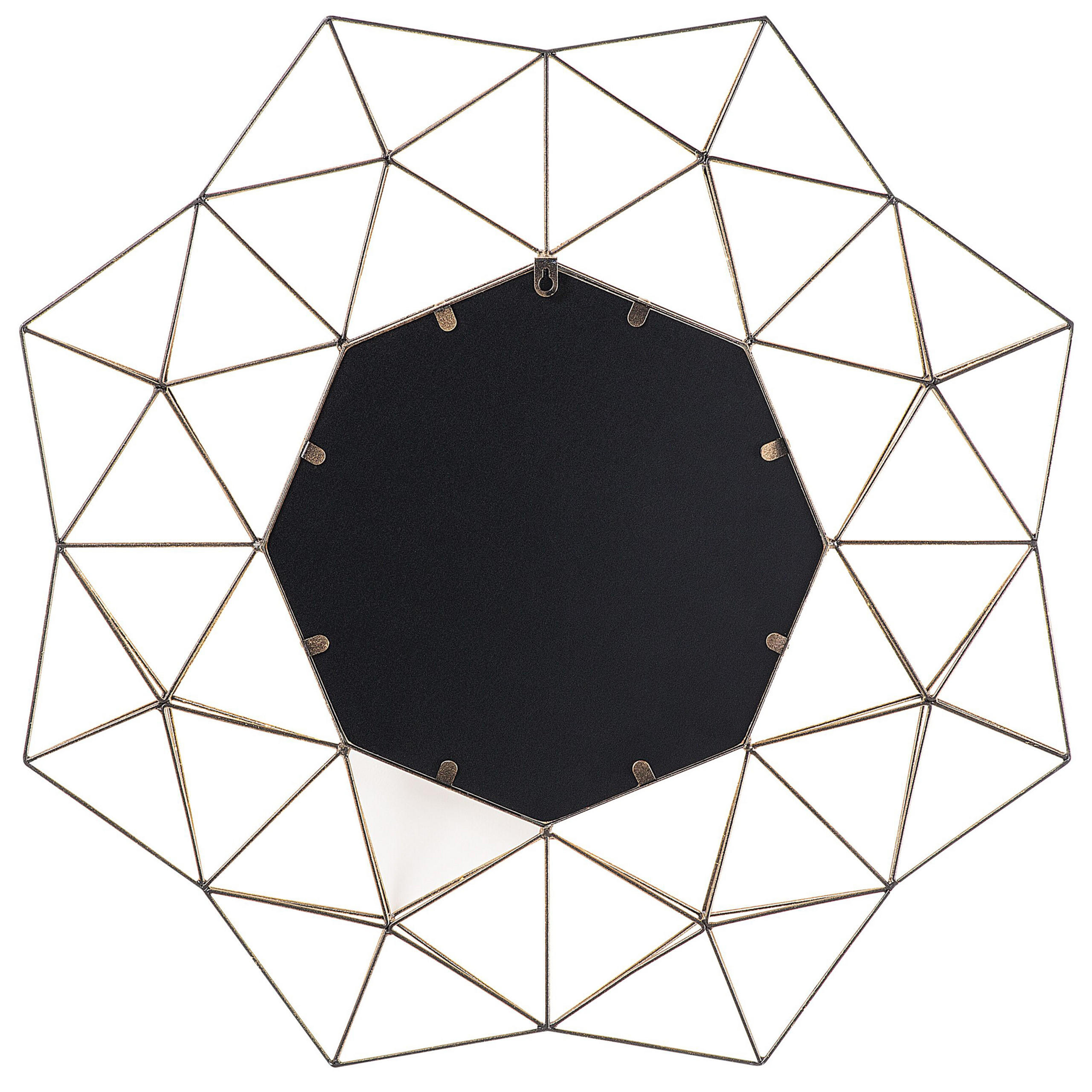 WANDSPIEGEL gold geometrische Form 80/80 cm Gaillac - Goldfarben, Metall (80/80/6cm) - Beliani