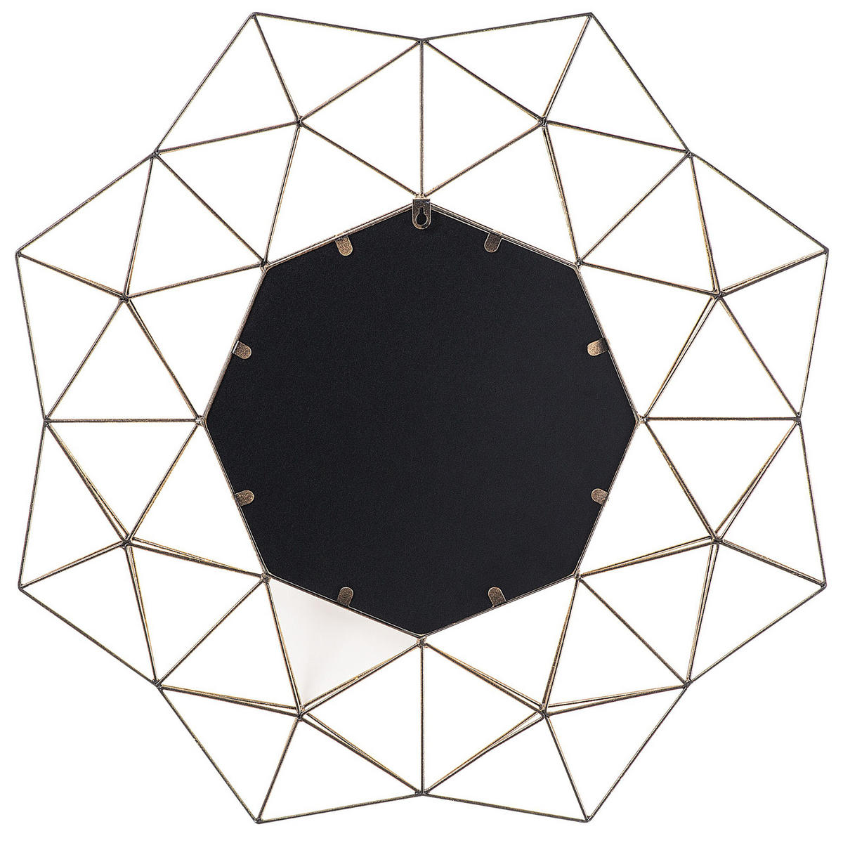 WANDSPIEGEL gold geometrische Form 80/80 cm Gaillac - Goldfarben, Metall (80/80/6cm) - Beliani