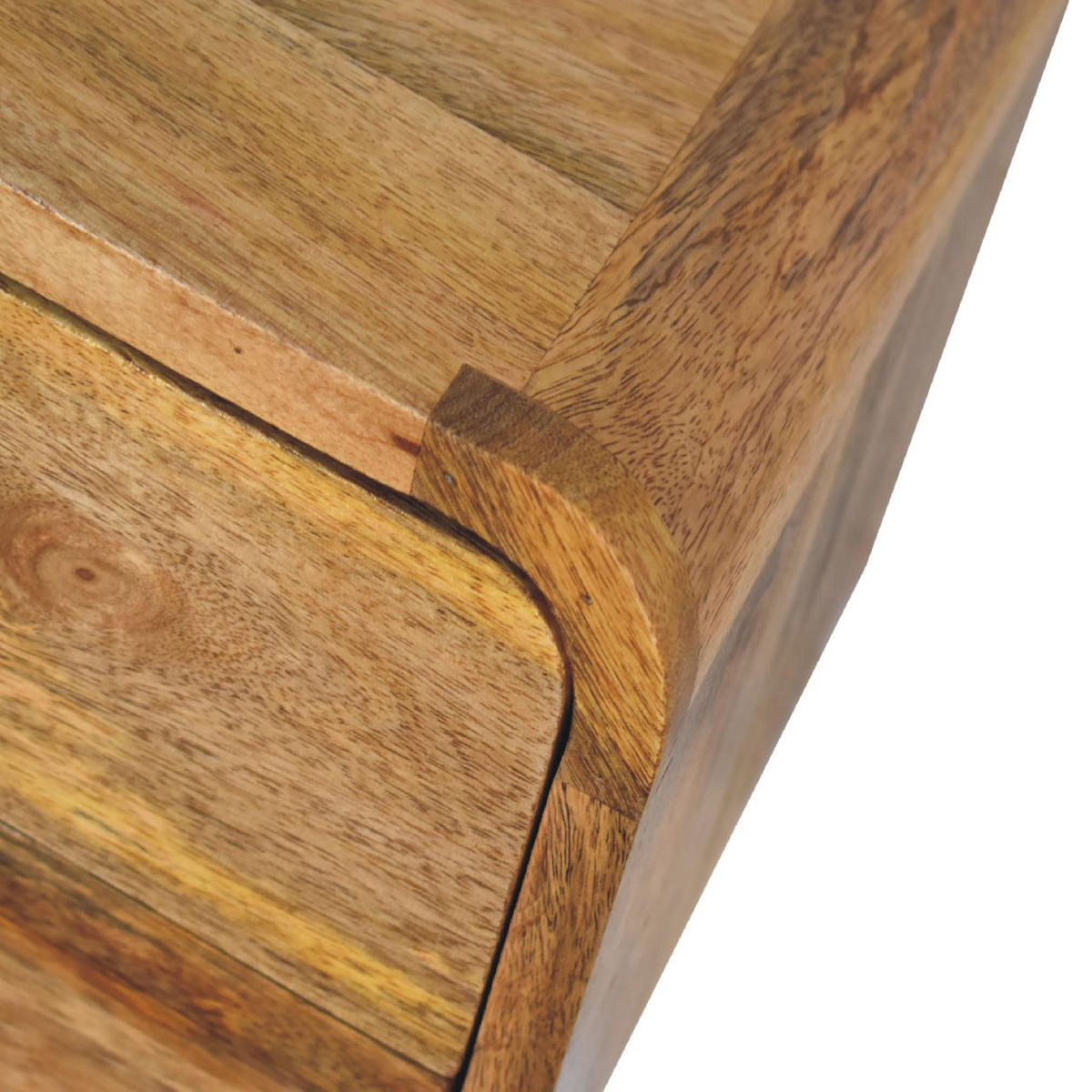 NACHTTISCH Mini aus massivem Mangoholz - Messingfarben/Braun, Holz/Metall (30/25/25cm) - Artisan Furniture