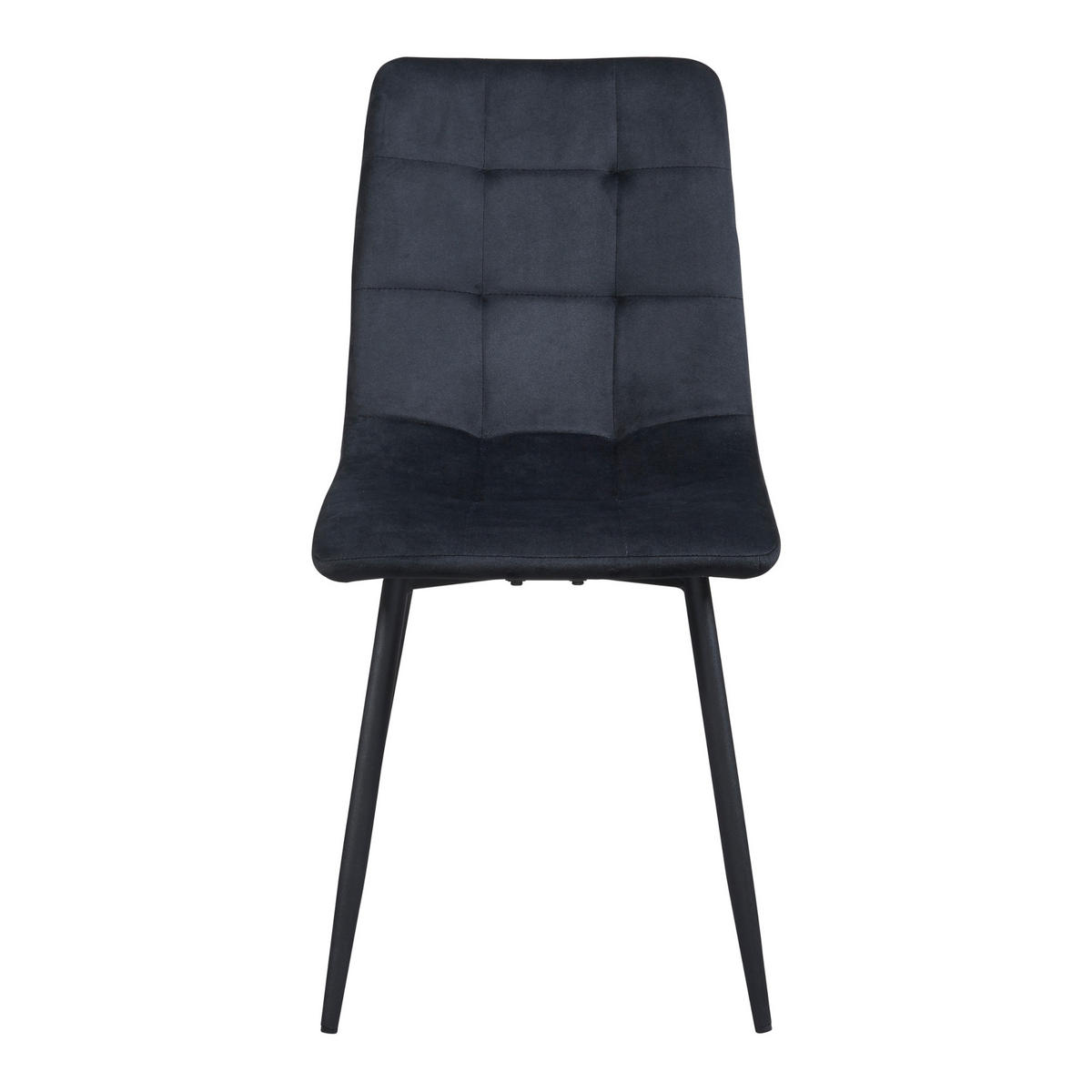 ESSZIMMERSTUHL-SET 2 TLG. Lexnitz - Schwarz, Textil/Metall (44/89/45cm) - [en.casa]